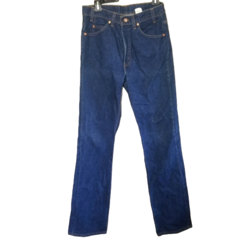 Levi's Orange Tab Dark Wash Straight Leg Denim Jeans Vintage Size 33x36